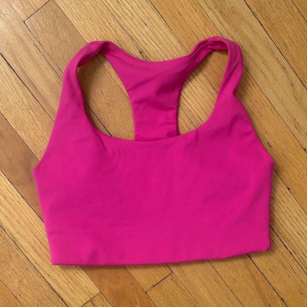 Vibrant Pink Racerback Sports Bra